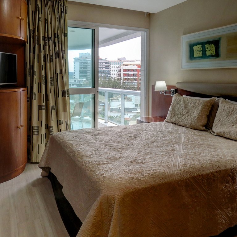 Linkhouse Rio: SEU FLAT COM VARANDA E VISTA NA QUADRA DA PRA