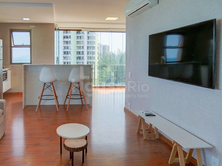 Apart Hotel com Maravillosa Vista Mar en Barra de Tijuca B1-