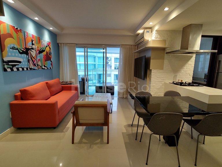 Lanai Apart Hotel, Flat Moderno com Vista Mar no Posto 2 da
