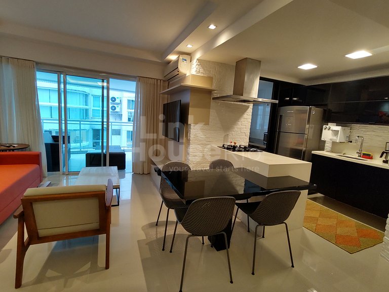 Lanai Apart Hotel, Flat Moderno com Vista Mar no Posto 2 da