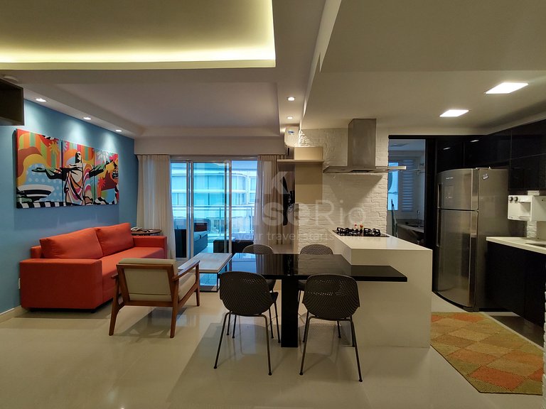 Lanai Apart Hotel, Flat Moderno com Vista Mar no Posto 2 da