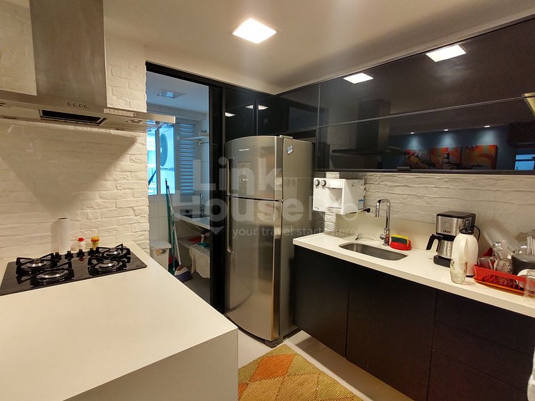 Lanai Apart Hotel, Flat Moderno com Vista Mar no Posto 2 da