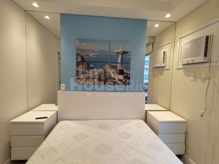 Lanai Apart Hotel, Flat Moderno com Vista Mar no Posto 2 da