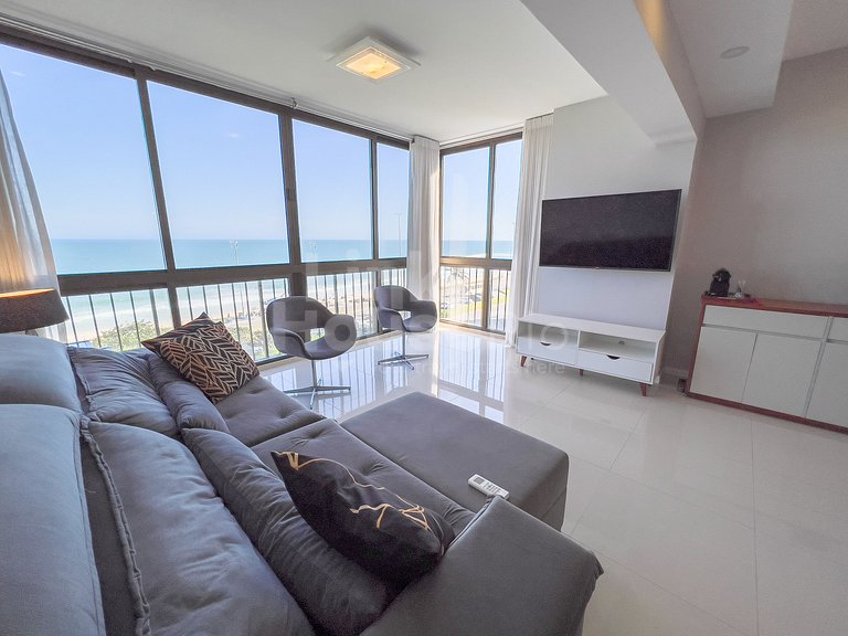 Maravilhosa Vista Frontal Mar e Muito Conforto no Apart Hote
