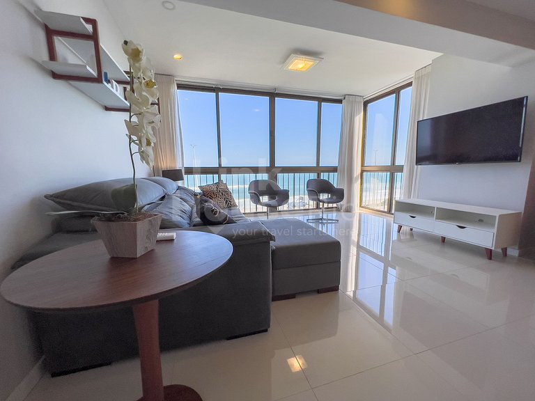 Maravilhosa Vista Frontal Mar e Muito Conforto no Apart Hote