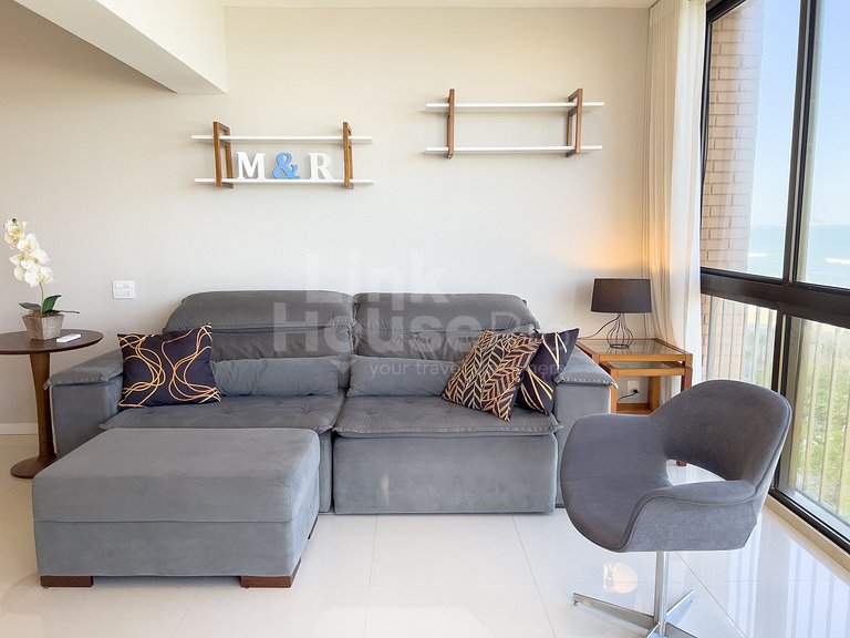 Maravilhosa Vista Frontal Mar e Muito Conforto no Apart Hote