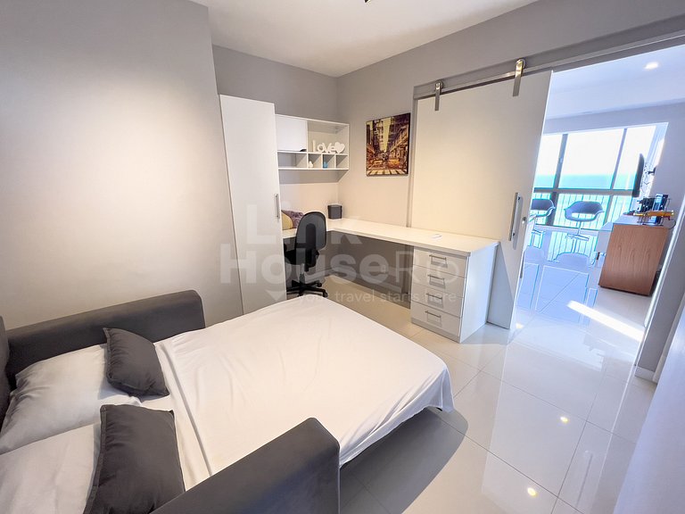 Maravilhosa Vista Frontal Mar e Muito Conforto no Apart Hote