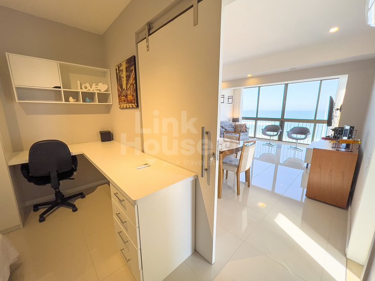 Maravilhosa Vista Frontal Mar e Muito Conforto no Apart Hote