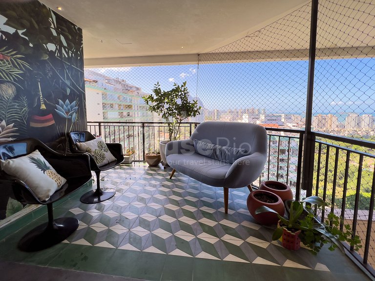 Maravilhosa Cobertura com Vista Panorâmica, Piscina e varand