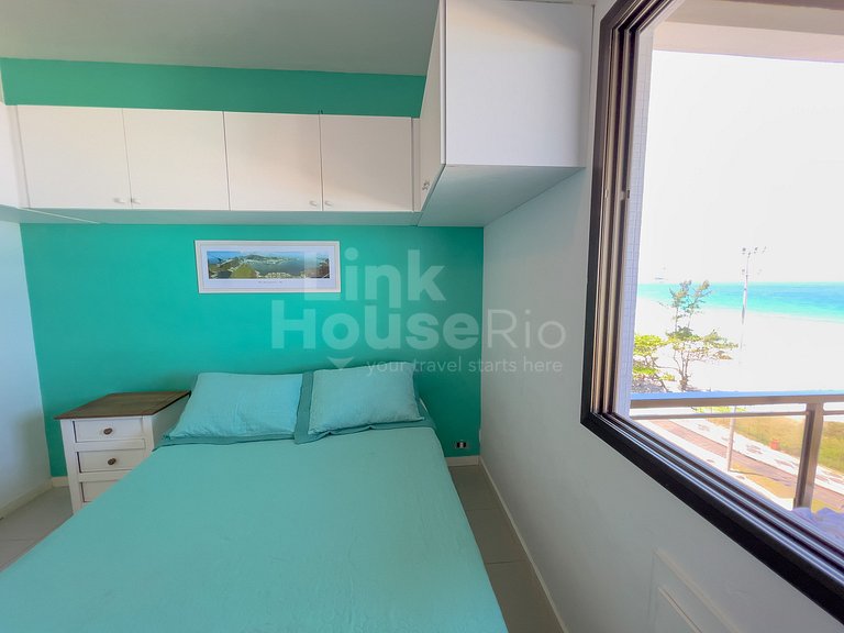 Apart Hotel Barra Leme com Vista Maravilhosa e 2 Qts B1-003
