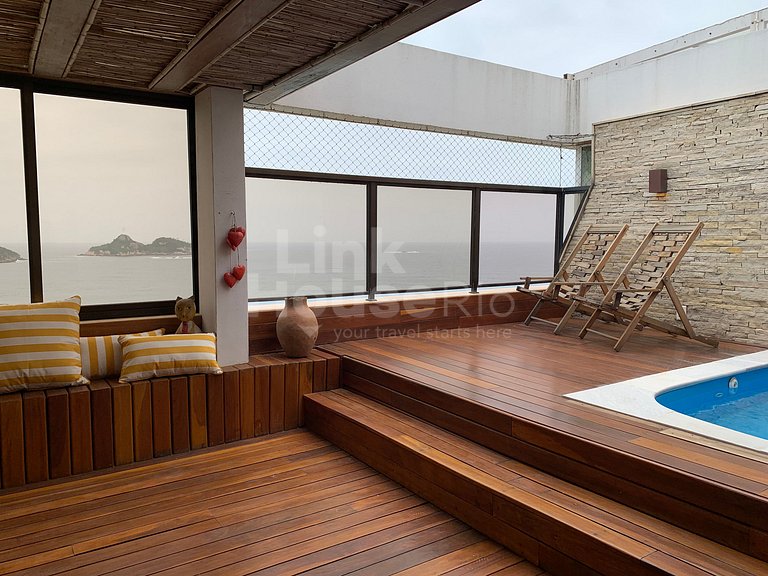 Cobertura Duplex com piscina e Vista Mar B11-0018