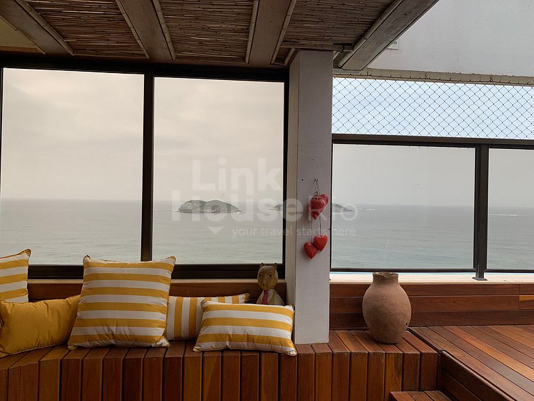 Cobertura Duplex com piscina e Vista Mar B11-0018