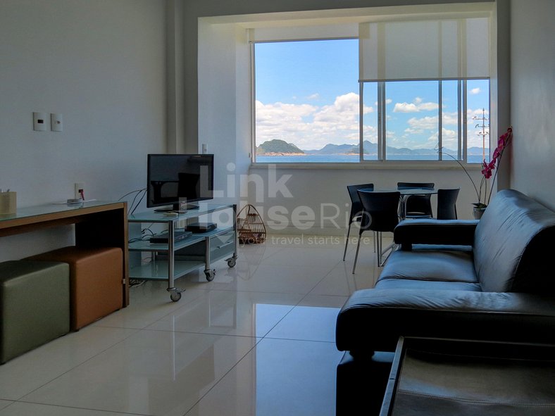 LinkHouse - MARAVILHOSO APARTAMENTO FRONTAL MAR COPACABANA #